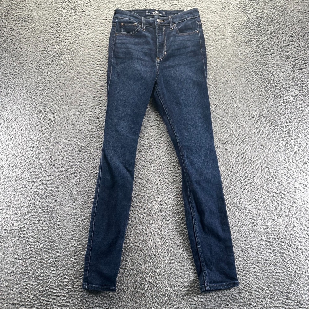 Hollister Jeans Womens 0 Blue Cotton Denim Skinny Leg High-Rise Stretch Workwear